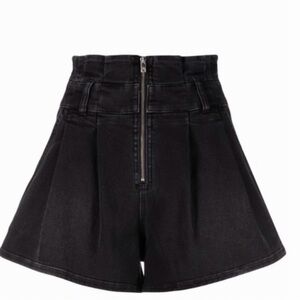 IRO Tocey pleated denim shorts us0